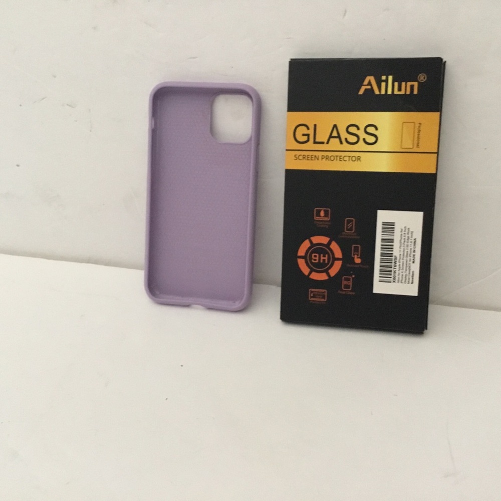 Phone Case Purple and Screen Protector. Ailun